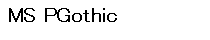 MS PGothic